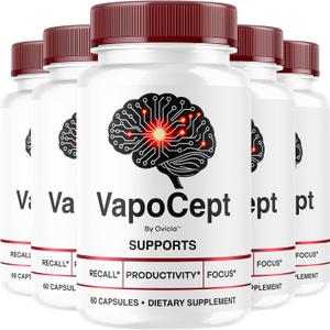 (5 Pack) VapoCept Capsules - Official Vapocept Advanced Formula with All Natural Ingredients, Premium Pills Maximum Strength for Wellness & Overall Health Support, 300 Capsules for 5 Months
