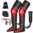 Leg Massager, ALLJOY Leg Air Compression Massager for Circulation and Pain Relief,2 Heat Levels Foot/Knee Massager,6 Modes with Memory Function Controller, Full Leg Massager, Gift For Women Men