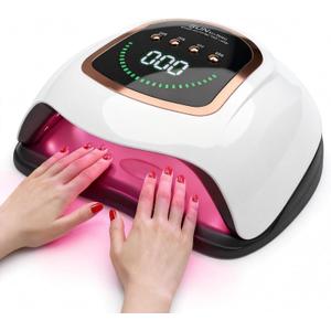 UV LED Nail Lamp, 300W Professional UV Nail Dryer Light for Gel Nails with 72 Beads, Fast Curing Gel Polish Lamp Auto Sensor 4 Timer Setting, Nail Art Drying Tools for Fingernail and Toenail (Mate 50)