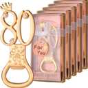 24 boxes of rose gold themed 80th birthday bottle openers favored for 80th anniversary wedding party gifts birthday party souvenirs or party decorations