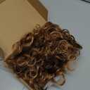 70s 80s Disco Costume Wig Set for Men - Afro Curly Wig with Mustache, Gold Sunglasses & Disco Necklace, Halloween Cosplay 70s Party Outfit Accessory (Blonde Mixed Brown)