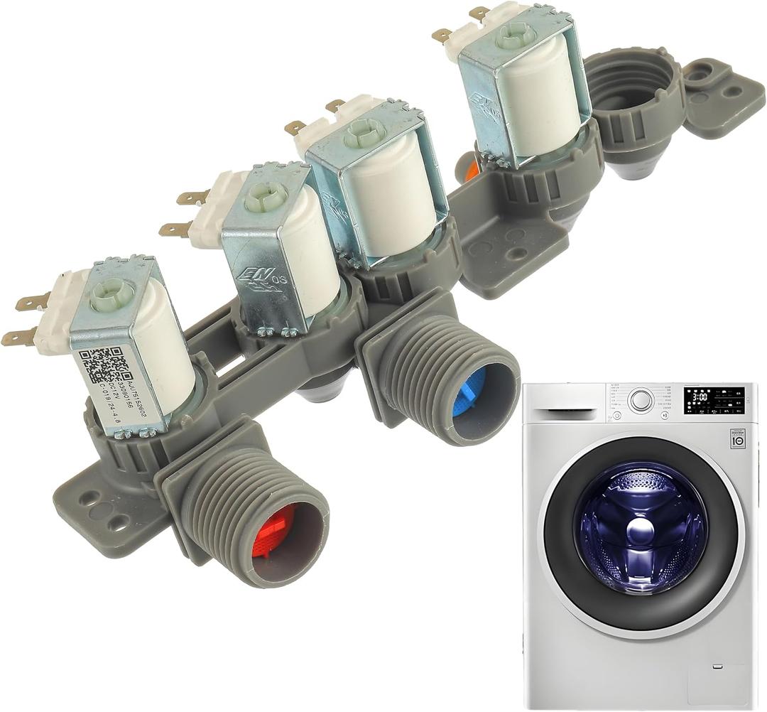 Washer Inlet Valve Assembly AJU75152602 for WT7405CW WT7305CV WT7305CW WT7150CW 31452 WT7250CW WT7880HWA WT7300CW WT7900HBA WT7060CV WT7800CW WT7300CV WT7060CW WT7100CW WT7800CV