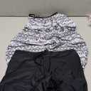 Aqua Eve Two Piece Women's Tankini Swimsuits Blouson Swim Tank Top with Shorts Modest Bathing Suits (Black Tribal, Small)