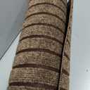 Runner Rug 2 ft x 6 ft Indoor/Outdoor Low Profile, Hallway, Kitchen, Patio, Deck Area, RV, Entryway, Garage, with Non-Slip Rubber Backing, Brown with Brown Stripe, Custom