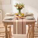 Artoid Mode Caramel Farmhouse Woven Table Runner, Seasonal Holiday Rustic Kitchen Dining Table Decoration for Home Party Decor 12x90 Inch