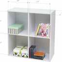 KB Designs - 4-Cube Bookcase, Unit Shelf, Storage Organizer, White