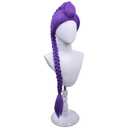 PATTNIUM Kids Purple Braided Wig for Girls Child Long Braid Purple Wig Cosplay Synthetic Wigs with Wig Cap (Purple)