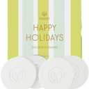 Musee | Happy Holidays Four Shower Steamers | Handmade in USA | Cruelty-Free & Paraben-Free | Vegan & Natural Ingredients | Holiday Gift Set for Women & Men | Aromatic Shower Experience