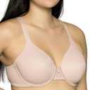 Vanity Fair Women's Full Figure Beauty Back Smoothing Bra, 4 Way Stretch Fabric, Lightly Lined Cups up to H (Underwire - Quartz)