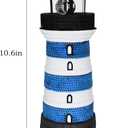 Solar Lighthouse Rotating Beacon Led Light House for Yard Garden Nautical Decor Porch Deck Outdoor Decoration Lawn Ornaments Outside Statue Gifts for Mom Mother