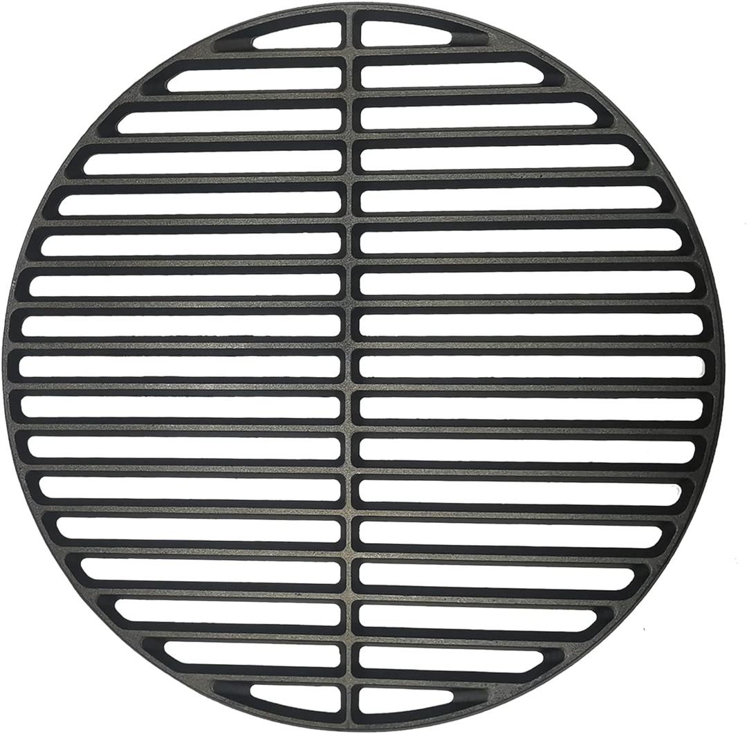 13" Cast Iron Cooking Grid for S/MiniMax Big Green Egg Accessories, Round Grill Grate Grids for BGE or Other Same Size Charcoal Grill