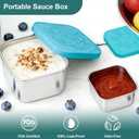 Stainless Steel Bento Box with 4 Compartments,1400ml Large & Thickened Metal Lunch Box for Adults,Eco-friendly Leak-Proof Container with Lockable Clips