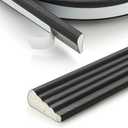 196 Inch Self-Adhesive Wedge Weather Stripping Door Seal & Window Insulation - Soundproof Gap Filler, Draft Stopper Foam Tape for Door Frame, Black, Size: 16.4FT