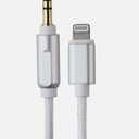Acoustix (6-Ft) 3.5mm to 8-Pin Braided Auxiliary Cable - White