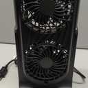 Holmes DuoBreeze Dual Blade 13 Desk Fan  Clean Breeze Technology, Adjustable Tilt Head, 3 Speeds, Space-Saving Design, Easy to Clean, 8-Hour Timer  Ideal for Home or Office Use (Black)