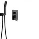 Longriver Shower Faucet Set, Shower System Bathroom High Pressure 10 Inches Rainfall Shower Head with Handheld Spray, Wall Mounted Shower Fixtures with Shower Valve and Trim Kit, Matte Black