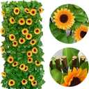 Expandable Fence Privacy Screen for Balcony Patio Outdoor,Decorative Faux Ivy Fencing Panel,Artificial Hedges (Single Sided Leaves) (1)