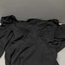 Women High Slit Long Sleeve Maxi Dress Fall Wedding Guest Sweetheart Neckline Casual Long Dresses (Medium, Black)