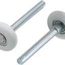 1.8" Nylon Garage Roller 4" Stem,Quiet Garage Wheels for Smooth and Durable Garage Track Replacement, High Load Capacity. 2boxes