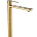 Casta Diva Tall Bathroom Faucet for Vessel Sink Lead-Free Brass Single Handle Single Hole Lavatory Faucet Tool Free Installation (Gold)