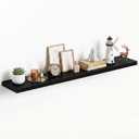 Dreamland 55Inch Black Floating Shelves 10" Deep Wall Mounted Set of 1