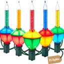 Minetom Christmas Bubble String Lights - 15 Counts Christmas Lights Bulb, Multicolor Bubble Decorative Lights for Christmas Tree Holiday Celebrations Lighting, Multicolor
