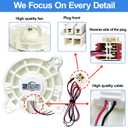 DA31-00287B Refrigerator Evaporator Fan Motor Replacement for Samsung Refrigerator Freezer Fan Motor Parts,Replaces DA96-00968A DA31-00334A 3954921 AP5948644 PS9494284 EAP9494284 Fridge Parts