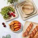 Havawish 75 Pcs Compostable Palm Leaf Plates and Bowls Set 16 oz Biodegradable Bowls 8 & 10 Inch Bamboo Paper Disposable Plate for Party Bulk Party Dinnerware Dinner Supplies for 25 Guests