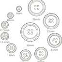GLRXMX Resin Sewing Buttons 10pcs, Round Flat Back Sew on Buttons for Clothing, DIY Crafts, Home Decor, Garment Repair (Orange, 1/2"=12.5mm)