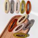 Lemeilleur 10 Pieces 3.2 Inch Big Oval Shape Women Hair Clips Metal Acrylic Resin No Slip Hair Barrettes for Girls Women Hair Styling Hair Accessories