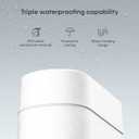 TOWNEW T3 Slim Automatic Infrared Motion Sensor Trash Can with Lid, Self Sealing & Changing, 3.4-Gal Waterproof, White, Touchless Trash Cans with Lids