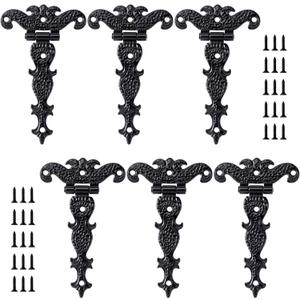 36Pcs 4.45" *2.76" Tee Hinges with Screws Heavy Duty Zinc Alloy T-Strap Hinges Antique Black Decorative Hardware for Barn, Door, Gate, Shed