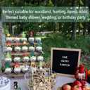 2Pcs Wooden Cupcake Stand - 4 Tier Cupcake Display Stand, Rustic Tiered Display Stand, Tool Free Installation Cupcake Stand for Birthday Party Decoration Supplies