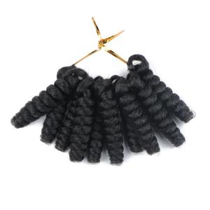 3 Packs Saniay Curl Crochet Braids Short Crochet Braiding Bouncy Twist Spiral Curls Jamaican Twist Hair Extensions 20 Strands/Pack (1, 6 * 10 inch)