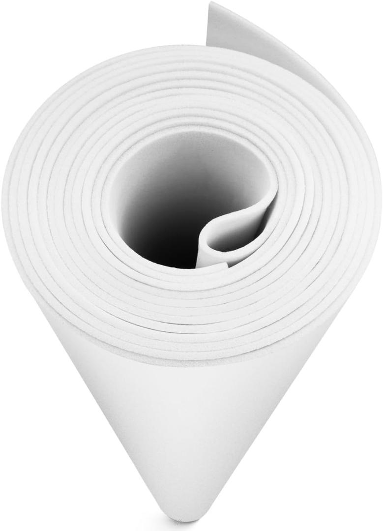 MEARCOOH EVA Foam Cosplay White 1mm Thick (1mm to 20mm) Large 35.5" x 59" Sheet Premium High Density 86 kg/m3 for Cosplay, Crafts Projects