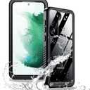Miimall Compatible for Samsung Galaxy S23 Case Waterproof, S23 Case [Built-in Lens & Screen Protector] [Waterproof] Full Body Heavy Duty Shockproof Rugged Case for Galaxy S23 2023-Black
