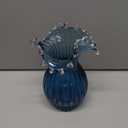 8inch Blown Glass Bubble Vase Collection Modern Art Flower Vase Decoration for Home Decor Living Room,Office,Centerpiece,Table and Wedding,Blue