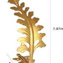 SUQ I OME 1 Pair European Big Leaf Curtain Tiebacks Novelty Fashion Curtain Hook U Shape Wall Hook Simple Modern Curtain Holdbacks, Golden