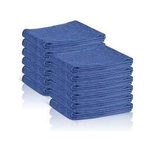 Chumia 8 Pack Blue Surgical Huck Towels Operating Room Towels 100% Cotton Lint-free Highly Medical Cleaning Cloths Disposable Multi-purpose Rags 17" x 27"