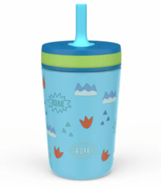 Dinomite Antimicrobial Stainless Steel Double Wall Vacuum Leakproof Straw Kelso Tumbler - 12 oz