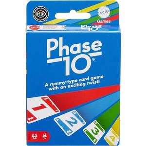 Mattel Games Phase 10 Card Game with 108 Cards, Great Game for Kids, Family or Adult Game Night, Ages 7 Years and Older