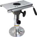 Aluminum Adjustable Height Locking Boat Seat Pedestal with SlideBoat Chair Base with height adjustable from 13 inches to 19 inches