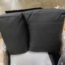 NEWBULIG Massage Recliner Chair for Adults, Adjustable Home Theater Seating with Lumbar Support for Living Room, Modern Fabric Reclining, Black (Large)