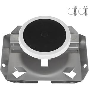 Self Sink Pond Aerator Disc with 304 Stainless Steel Base, Membrane Diffuser with 2 Clamps Accessory for Outdoor Aeration System