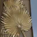 DILATATA 6 Pcs Pu Foam Artificial Gold Palm Leaves Faux Palm Tropical Leaves Fake Palm Fronds for DIY Wedding Bouquets Fake Leaves for Centerpieces Arrangements Palm Leaf for Party Home Decorations