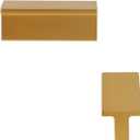 Wealrit 10 Pack Drawer Pulls 2 Inch Length T Shaped Cabinet Pulls Knobs for Dresser Drawer Rectangle Furniture Cabinet Handles 1.26" Hole Center(Champagne Gold)