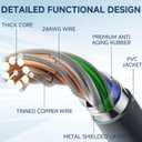 Starlink Cable, Starlink Gen 3 Cable, 75FT/23M Upgrade Waterproof Replacement for Starlink Rectangular Satellite Gen3 V3