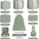 BAGAIL 8 Set Packing Cubes Luggage Packing Organizers for Travel Accessories-Matcha Green