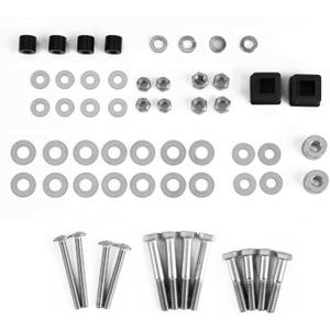 Golf Cart Suntop Hardware Kit, Front Top Strut Stainless Steel Screw Bushings Repair Kit for 1994-2013 EZGO DCS/PDS/TXT/Medalist 2-Seater Model, OEM#75465-G01