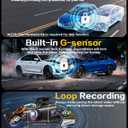 4 Channel 360 Dash Cam Front Rear Inside & Left Right,4K+1080P*3 FHD Car Camera,5GHz WiFi & App Control,8 IR Lamps Night Vision,24H Parking Mode,G-Sensor,Loop Recording,Includes 64GB SD CardBlack